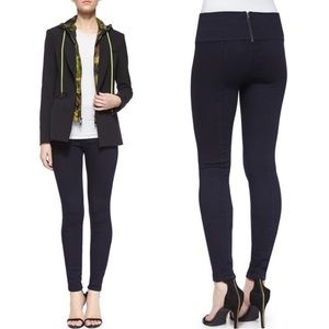 Veronica Beard Back Zip Skinny Black Legging Pants Size 2